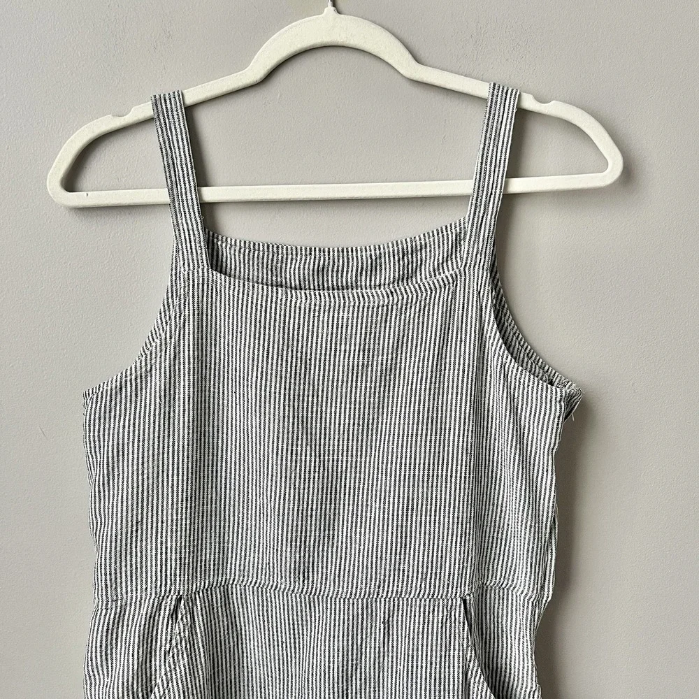 Vintage striped linen dress with pockets! - Picture 4 of 12